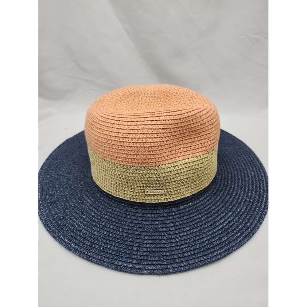 Amiani beige Blend Wide Sun Hat women's, blue pink